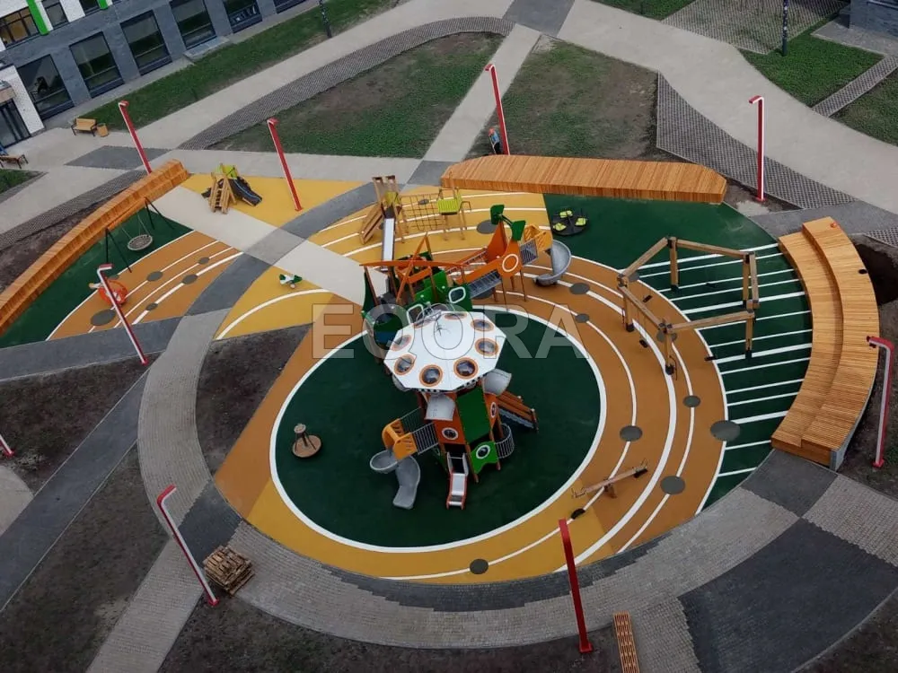 Резиновое покрытие для площадок в Клине